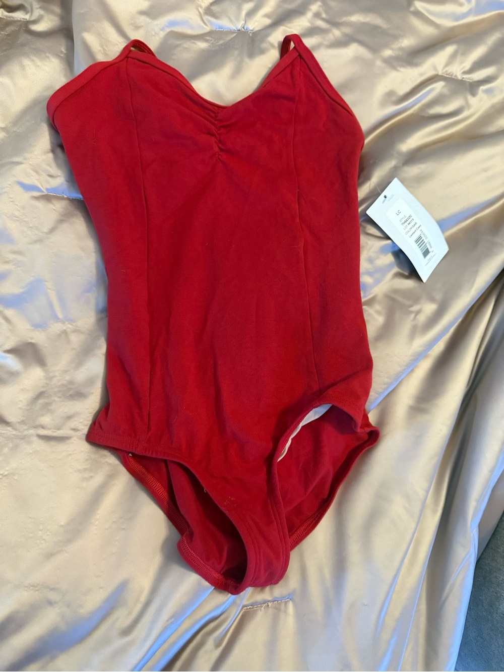Theatricals Closet Red Camisole Ballet Leotard Child Large NWT